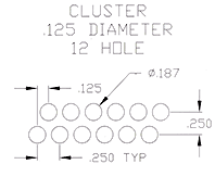 Cluster .187 Dia 12 Hole 0792-259