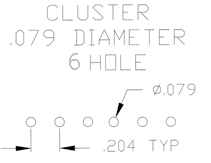Cluster .079 Dia 6 Hole 01988036