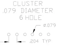 Cluster .079 Dia 6 Hole 01988036