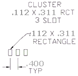 Cluster .112 X .311 Rct 3 06978022