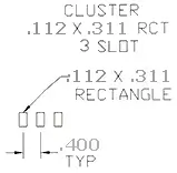 Cluster .112 X .311 Rct 3 06978022